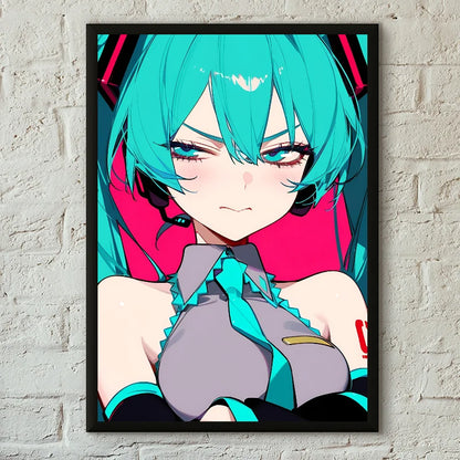 1PC Virtual Idol H-Hatsunes MikU Poster Poster Paper Print Home Living Room Bedroom Entrance Bar Cafe Art Painting Decoration