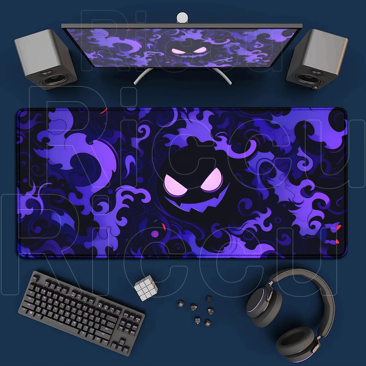 2026 New P-pokemon Gengar Wallpaper Cool Mouse Pad Gaming Large Anime Desk Keyboard Mats Non-slip Rubber Speed E-sports Mousepad