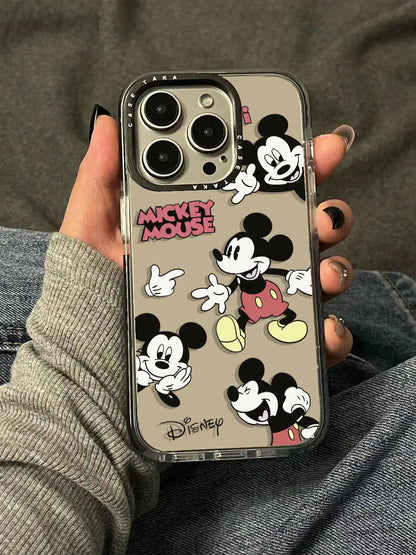 Mickeyy Minniee Mouses Happy Phone Case For iPhone 15 14 13 12 11 Pro Max 7 8 Plus XR XS MAX Y2K Cute Back Cover
