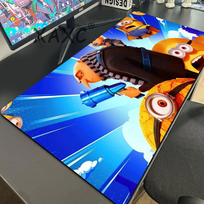Cartoon Anime M-Minions Mouse Pad Mouse Gamer Gaming Pad Office Accessories for Desk Mat Mousepad Mats Keyboard Mause Carpet Com