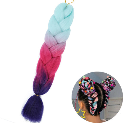 AZQUEEN 24 Inches Jumbo Braiding Hair Synthetic Hair Extensions Afro Ombre Crochet Braid Hair Wholesale For Women