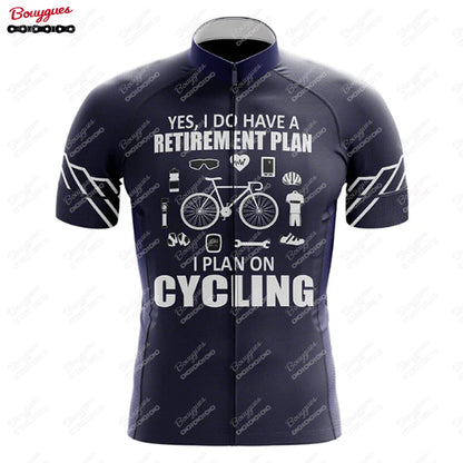 Men’s Short Sleeve Reflective MTB Cycling Jersey - Perfect for Retirement Plan enthusiasts, this Pro Team Downhill Mountain Bicycle Clothing is ideal for Summer rides