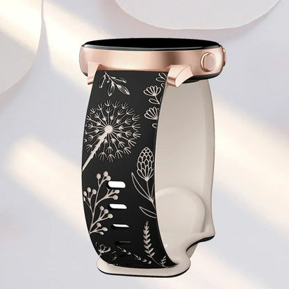 NEW Silicone Strap For Galaxy Watch 4/5/6/7 20mm 44 45mm 5 Pro 40mm Two-Tone Dandelion Band for correa Galaxy Watch 6 classic