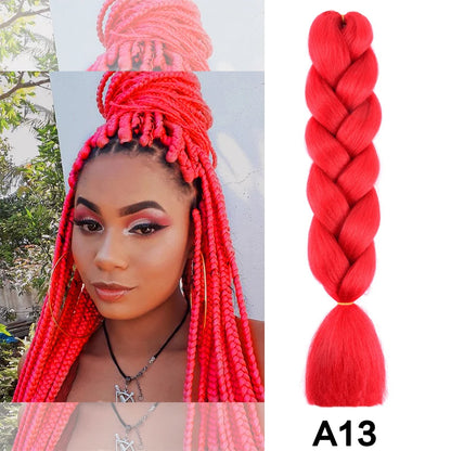 Jumbo Braiding Hair Synthetic Crochet Braids Hair Knotless Braids For Box Braids Senegales Tribal Braids Yaki Hair Extensions