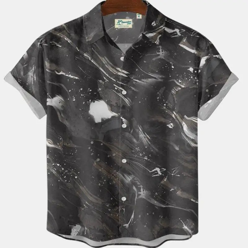 Stripe Silky Printing High Qualit Vintage Oversized Novelties Trend To Sell Men's Casual Social Solid Color Hawaii Shirt Hot New