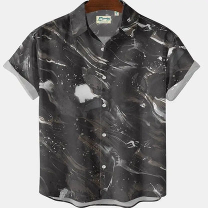Stripe Silky Printing High Qualit Vintage Oversized Novelties Trend To Sell Men's Casual Social Solid Color Hawaii Shirt Hot New
