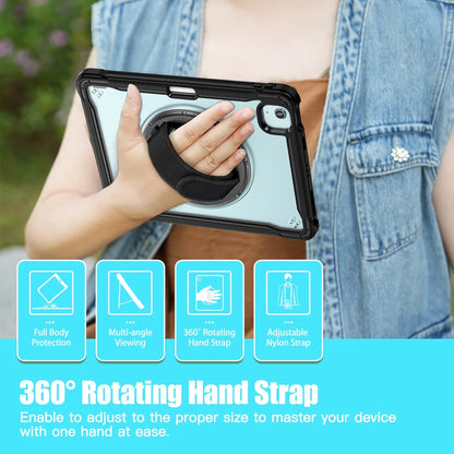 Fit iPad Air 11” 2024( 6th Gen M2) Hand shoulder Strap 360 Rotatable Kickstand Rugged Protective Case For iPad Air 11 Inch 2024