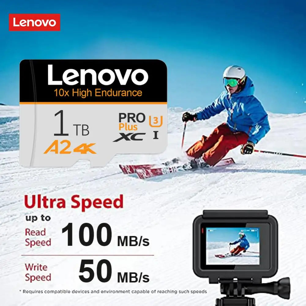 Tarjeta de memoria Lenovo 2TB Clase 10, 1TB, 512GB, 256GB, Mini tarjeta SD, tarjeta Micro TF SD, 128GB, tarjeta de memoria Flash SD/TF para Nintendo Switch