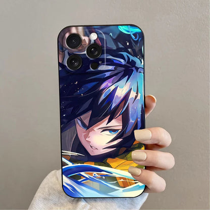 Anime D-Demon S-Slayer Self For Apple iPhone 16 15 14 13 12 11 XS XR X Pro Max Plus Mini Black Funda Phone Case