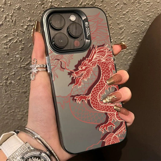 Chinese Dragon Pattern Matte Laser Case For Samsung A54 Cases Galaxy A15 A35 A55 A34 A33 A53 S24 Ultra S23 S22 Plus S21 FE Cover