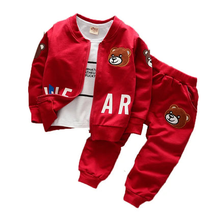 Boys Clothing Sets New Kids Cotton Suit Autumn Long - sleeved Three piece jacket+jeans+t-shirt fashion casual children Sets