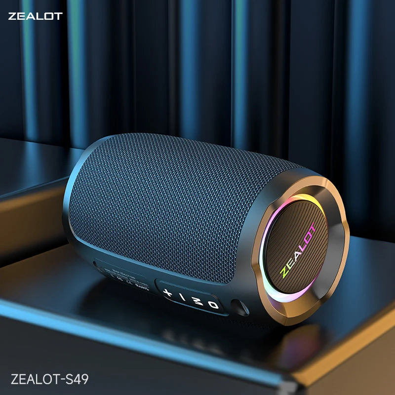 Zealot S49 20W Portable Ourdoor Wireless Subwoofer Speaker,Waterproof IPX 6,Dual Pairing,3600mAh Battery, 12 Hours Playtime