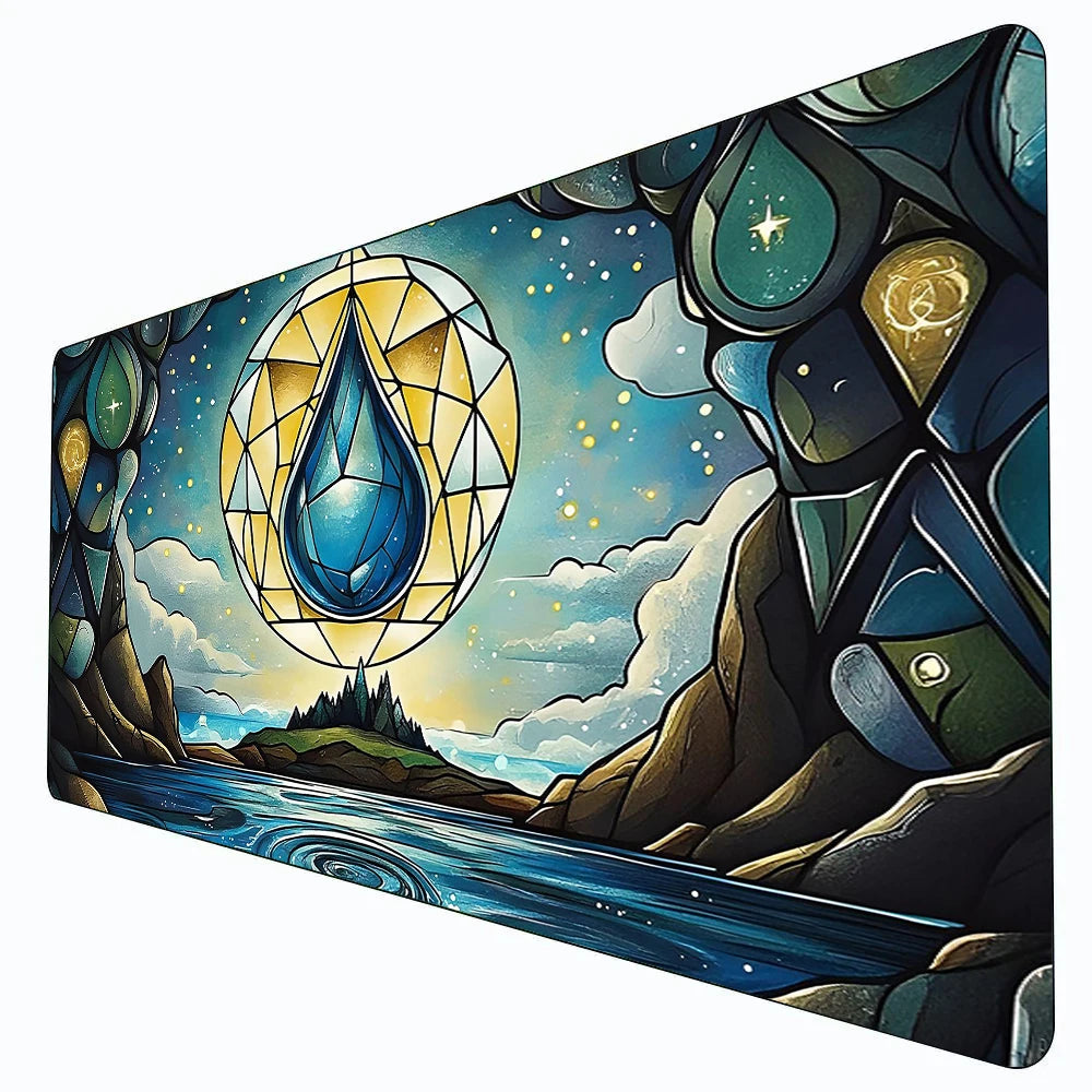 900x400MM MTG The Magic Gathering Play Mats Original Handcrafted TCG Playmat with Rubber Bottom & Stitched Edge CCG Card Mat