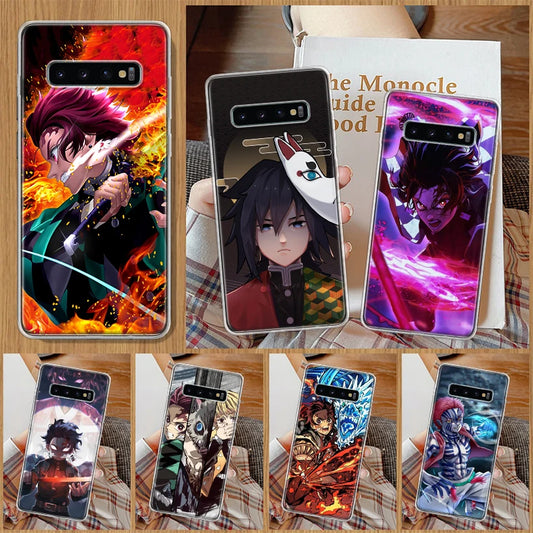 Demon😈Slayer Anime Phone Case For Samsung Galaxy S23 S24 Ultra S20 FE S21 S22 Plus Soft Cases