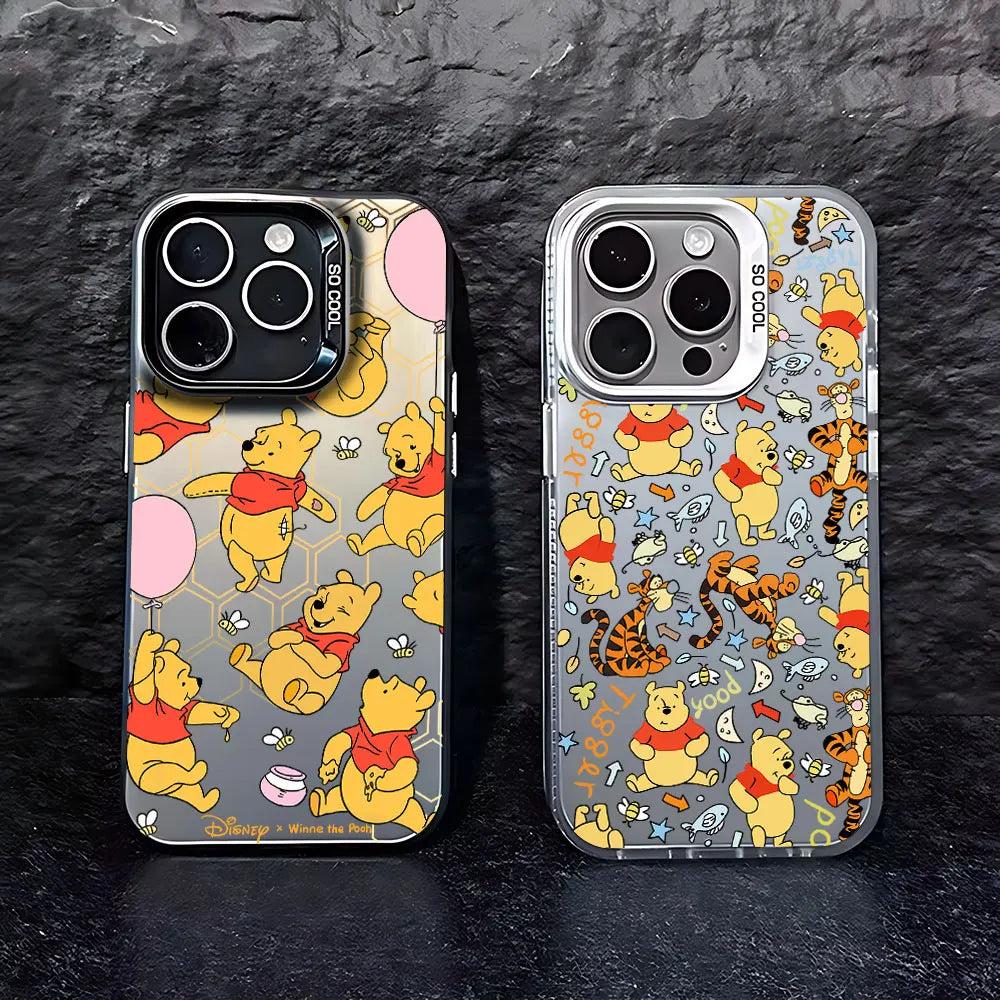 Winniee the Pooh Hot Phone Case For iPhone 15 14 13 12 11 Pro Max X XR XSMAX 8 7 Plus Candy Matte Shockproof Back Cover