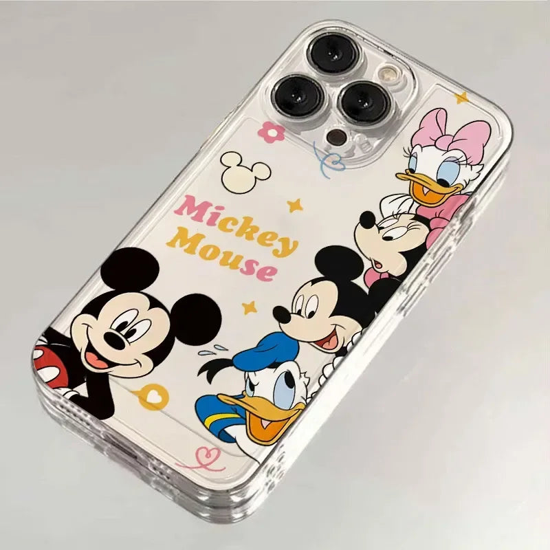 Mickeyy Minniee Mouse Donaldd Duck Cute Phone Case For iPhone 14 12 13 11 15 Pro Max XR XS MAX 7 8 PLUS Y2K Cartoon Cover