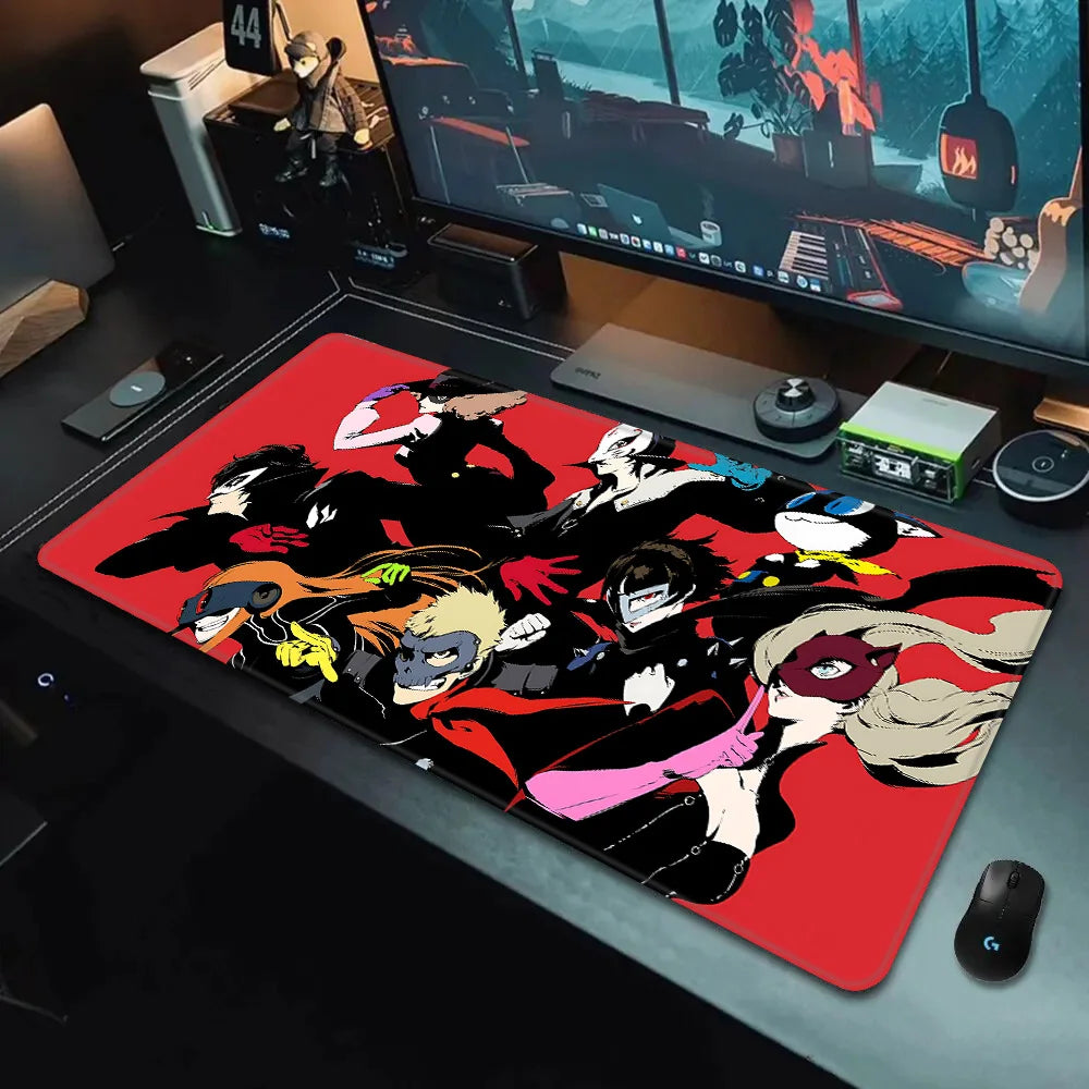 Game Persona P5 Mousepad HD Printing Computer Gamers Locking Edge Non-slip Mouse Pad XXL90x40cm Keyboard PC Desk Pad