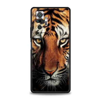 Phone Case For Xiaomi Redmi Note 14 13 12 5G 11 10 Pro Plus 4G 9S 9 14C 13C 12C 10C 9C 9A Soft TPU Cover Tigre Wolf Lion Animal