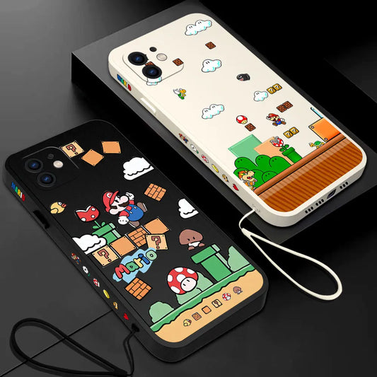 Super mario bross Phone Case For Samsung Galaxy S24 S23 S22 S21 S20 Ultra Plus FE S10 S9 S10E Note 20 ultra 10 9 Plus M-Marioes Cover