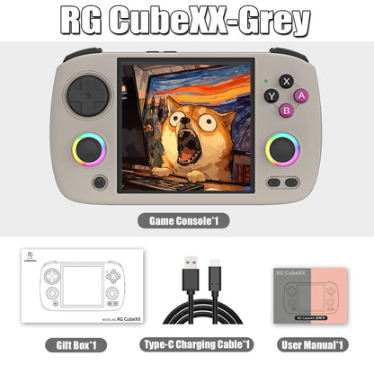 ANBERNIC RG CubeXX Handheld Game Console 3.95” 720*720 IPS OCA 1:1 Screen 3800mAh H700 Linux System RGCUBEXX TV HD Out With APP
