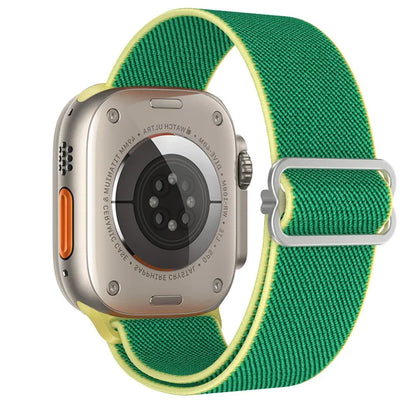Nylon Band for Apple Watch Straps 44mm 45mm Ultra 2 49mm Series 10 8 7 38/42mm/46mm Elastic Bracelet iWatch 9 6 5 4 3 Se 40/41mm