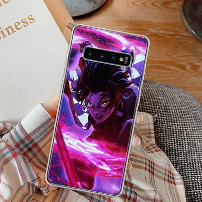 Demon😈Slayer Anime Phone Case For Samsung Galaxy S23 S24 Ultra S20 FE S21 S22 Plus Soft Cases