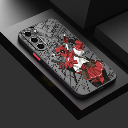 Marvel Hero Frosted Translucent For Samsung Galaxy S24 S23 S22 S21 S20 FE S10 S9 S8 Plus Ultra Pro 5G Funda
