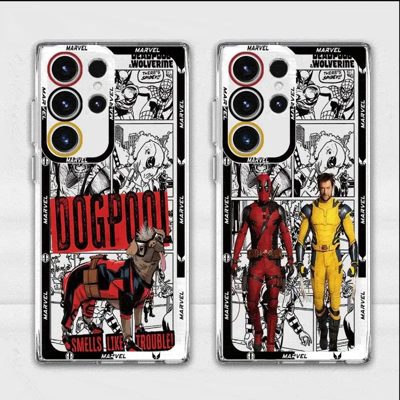 Deadpooll Wolverinee Clear Phone Case for Samsung Galaxy S24 Ultra S23 S22 S21 10 Plus S20 FE Note 20Ultra Cover