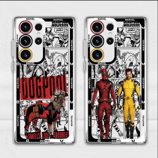 Deadpooll Wolverinee Clear Phone Case for Samsung Galaxy S24 Ultra S23 S22 S21 10 Plus S20 FE Note 20Ultra Cover