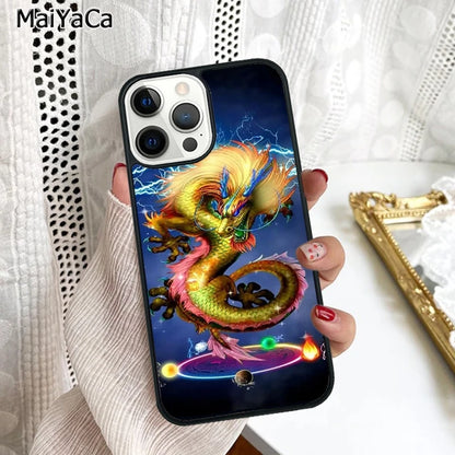 Legendary Chinese Dragon Phone Case Cover For iPhone 16 15 SE2020 6 6s 7 8 plus 11 12 mini 13 14 pro max shell coque