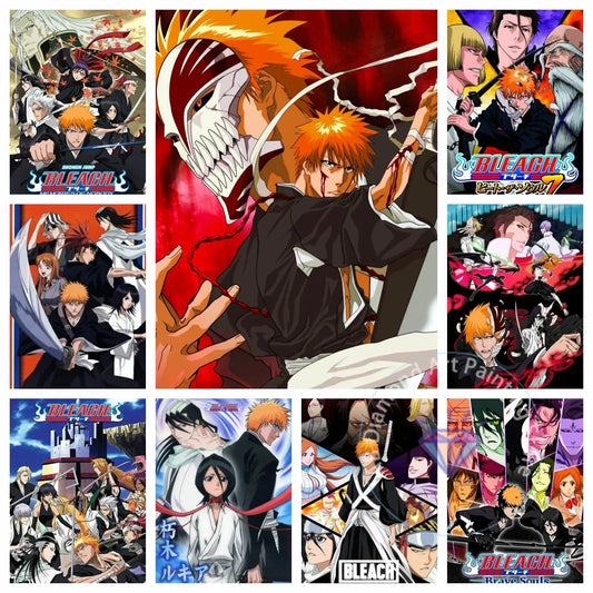 B-Bleach Anime Diamond Painting Kit 5D DIY Diamond Embroidery Handmade Art Children's Exquisite Gift Crafts Home Decoration