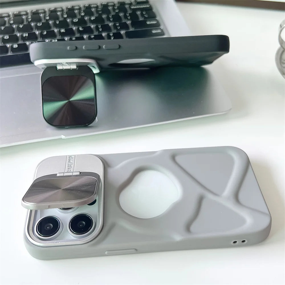 ChicShield Magnetic Case for iPhone 17Air 11 12 13 14 15 16 17 Pro Max Plus - Lens Protection Stand with Magsafe Silicone Cover
