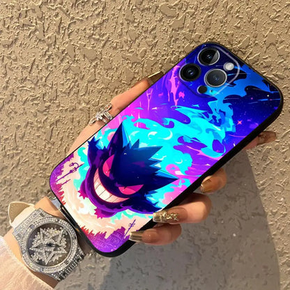 Premium Protective Funda Phone Case – Compatible with Apple iPhone Models XR, XS Max, 7, 8, 11, 12, 13, 14, 15 Pro, 16, 17 Pro Max – Stylish Gengar Pokémon Design