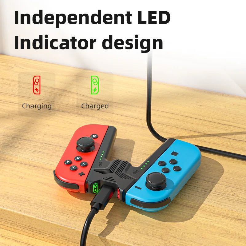 Nintendo SWITCH/OLED Portable Charging Grip Bracket Joycon Controller Charging Dock For Nintendo Switch Accessories