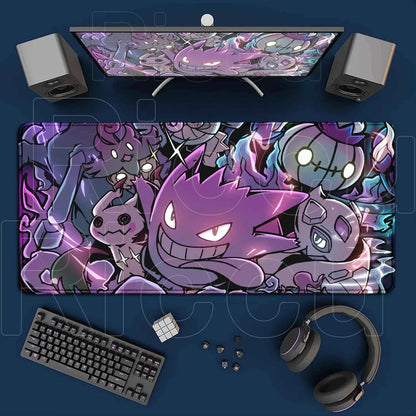 2026 New P-pokemon Gengar Wallpaper Cool Mouse Pad Gaming Large Anime Desk Keyboard Mats Non-slip Rubber Speed E-sports Mousepad
