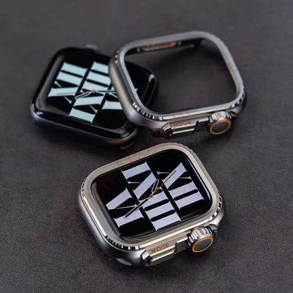 Metal Bumper Case For Apple Watch 45mm 44mm Protector Frame Cover For iWatch Series 9 8 7 6 5 4 SE Change To Ultra 2 49mm