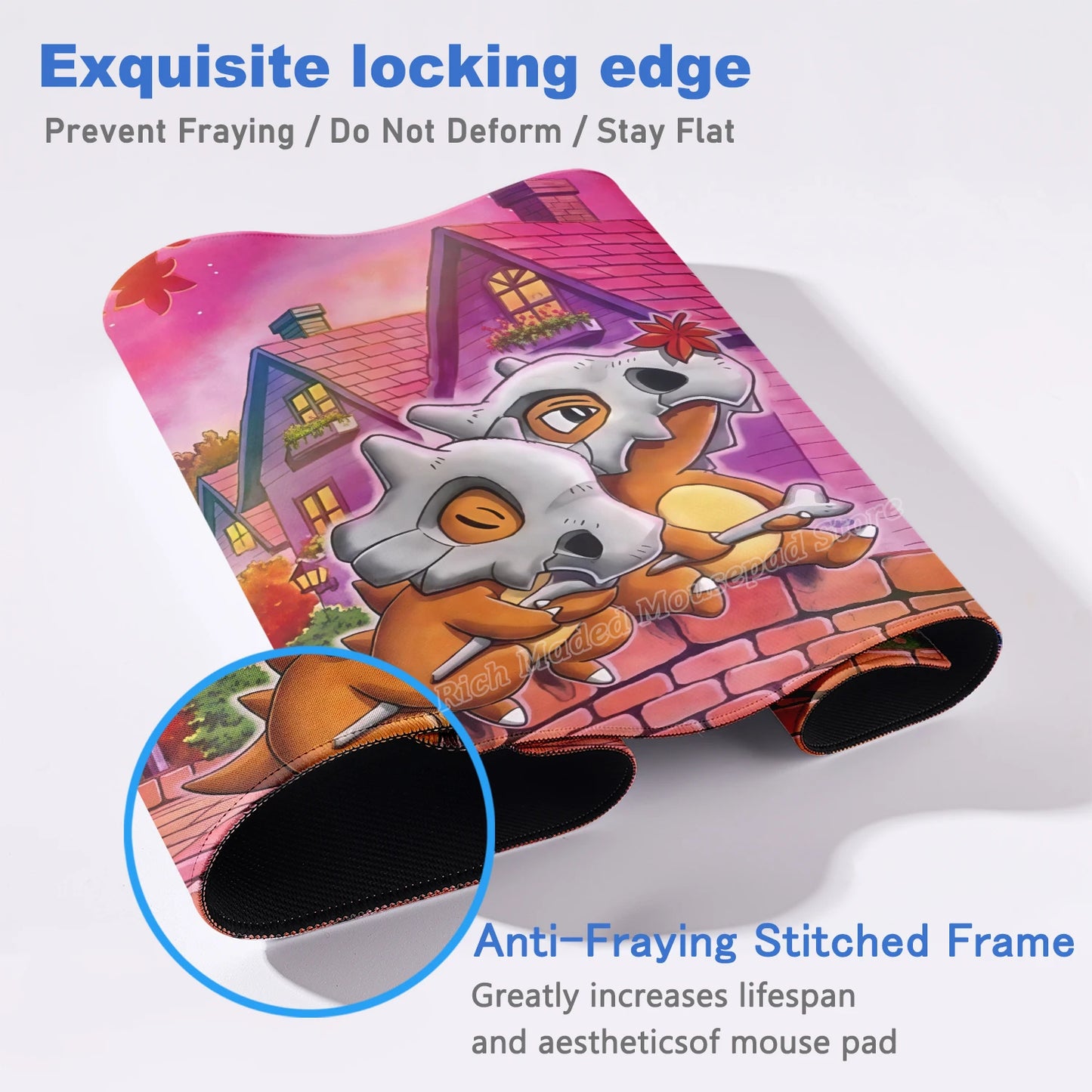 Kawaii Cubone Large Mouse Pad Gamer XXL Pc Keyboard Mouse Mat Tapis Souris Gaming HD P-Pokemons Rubber Mousepad Desk Accessories