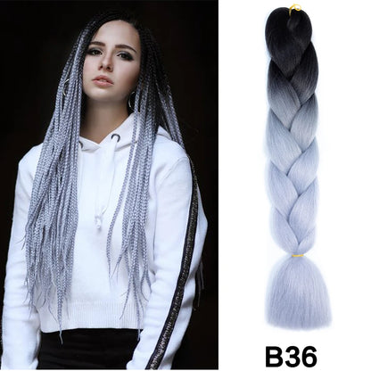Jumbo Braiding Hair Synthetic Crochet Braids Hair Knotless Braids For Box Braids Senegales Tribal Braids Yaki Hair Extensions