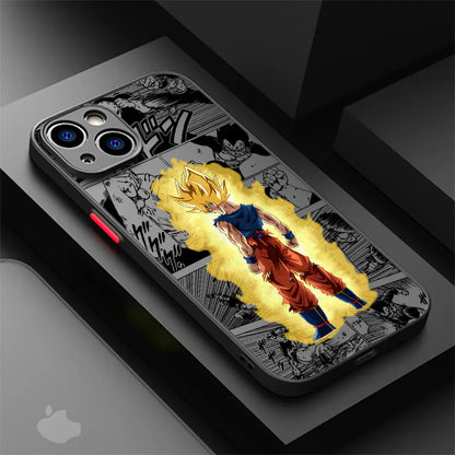 Anime Case for iPhone 14 Plus 15 Pro Max 13 Mini 11 Pro 12 XS XR 7 8 XS MAX SE 12 Pro 13 Pro 12 Anime Dragons Goku