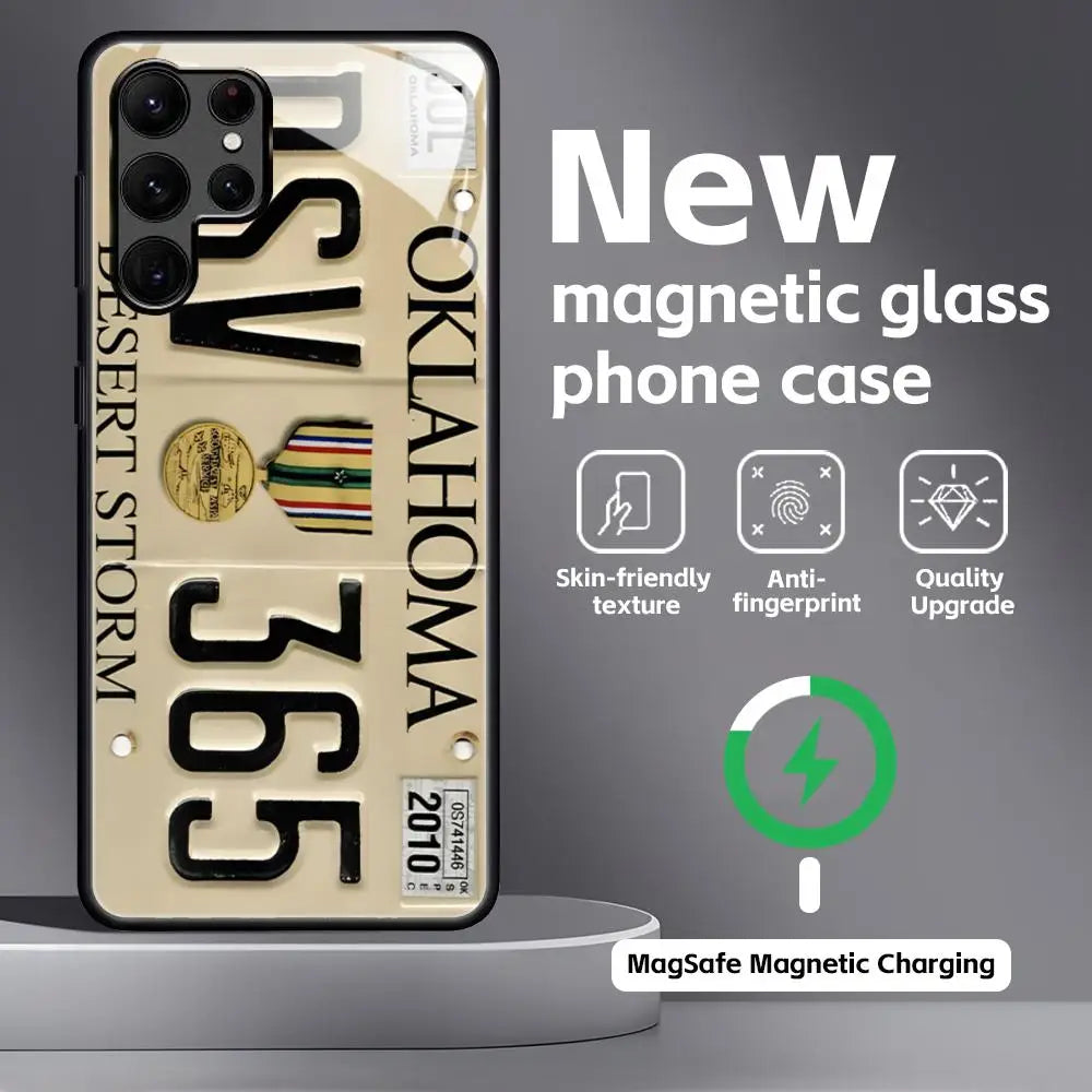License Plate Magnetic Case for Samsung Galaxy