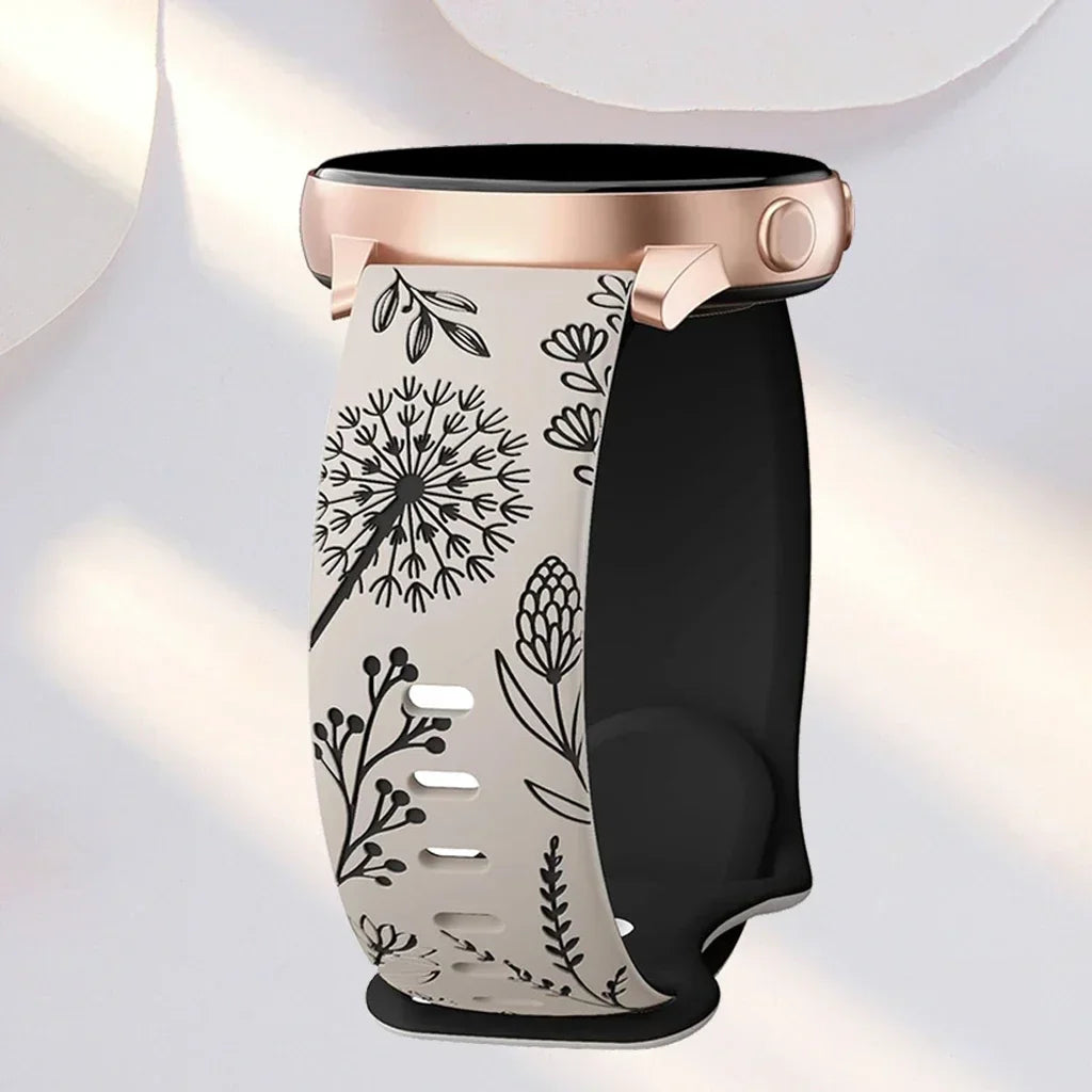 NEW Silicone Strap For Galaxy Watch 4/5/6/7 20mm 44 45mm 5 Pro 40mm Two-Tone Dandelion Band for correa Galaxy Watch 6 classic