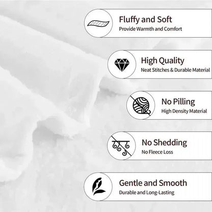 Textured fabric with quality attributes listed on a white background