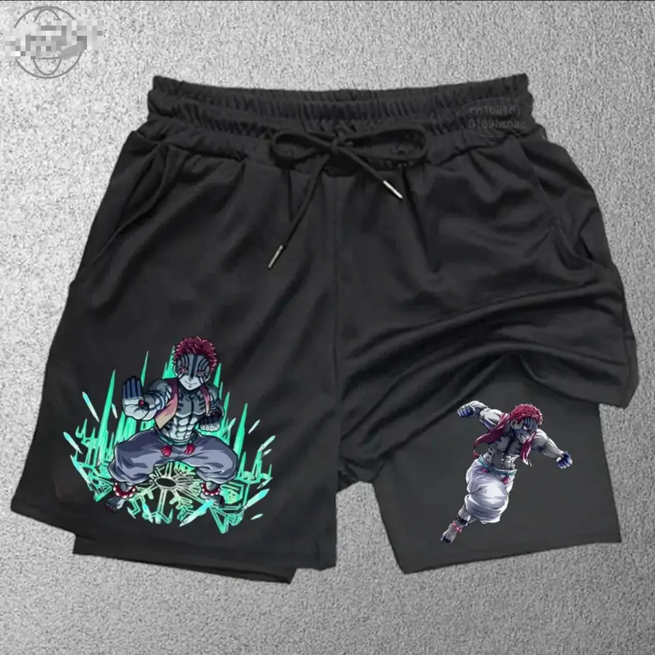 Demon Slayer Anime Printed Men's Shorts Double Layered Sports Fitness Versatile Casual Pants