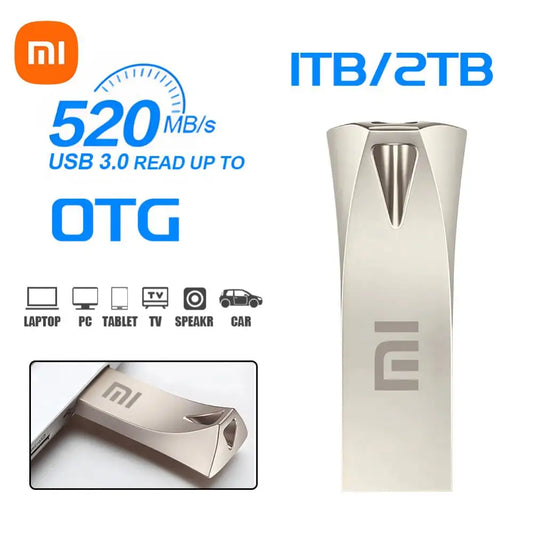 Xiaomi 2TB USB 1TB 512GB 256GB 128GB OTG Metal USB 3.0 Pen Drive Key High Speed Pendrive Mini Flash Drive Memory Stick