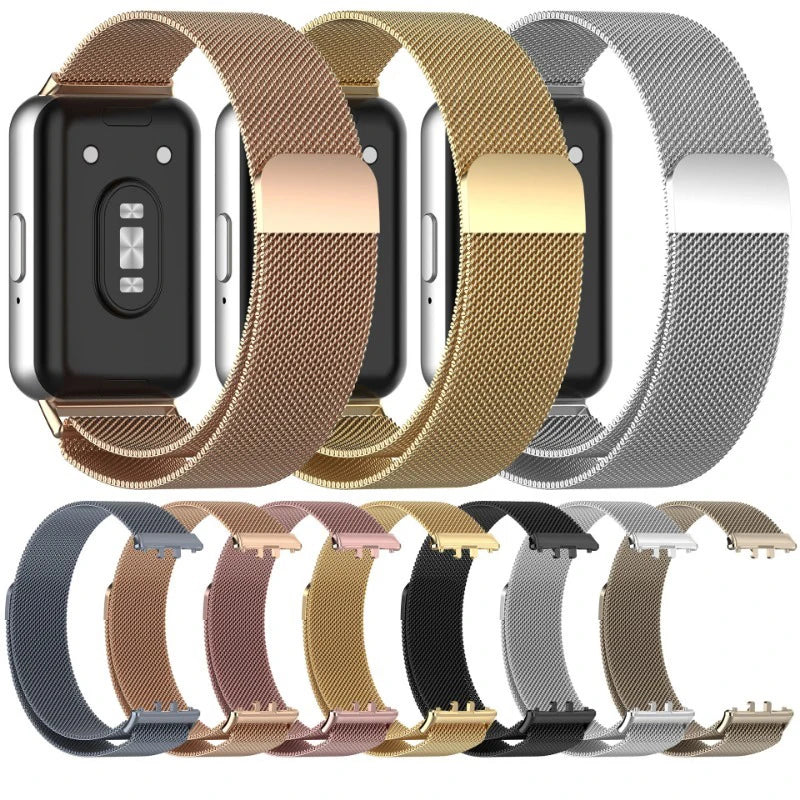 Magnetic Metal Strap For Samsung Galaxy Fit3 Smart Wristband Replacement Milanese Magnetic Loop Watchband For Fit 3  Wrist Strap