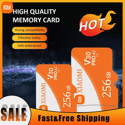 Tarjeta SD Xiaomi 2TB Smart A2 Class10 Flash de alta velocidad hasta 100 mb/s 256GB 512GB Mini tarjeta de memoria para juegos de Iphone Huawei