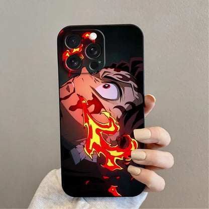 Anime D-Demon S-Slayer Self For Apple iPhone 16 15 14 13 12 11 XS XR X Pro Max Plus Mini Black Funda Phone Case