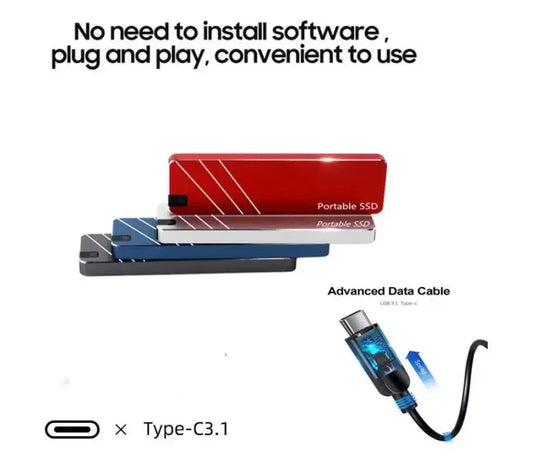 External Portable SSD Type-C/USB3.1 External Mobile Solid State Drive High Speed 2TB 4TB 8TB 16TB Hard Drive Laptop Hard Drive