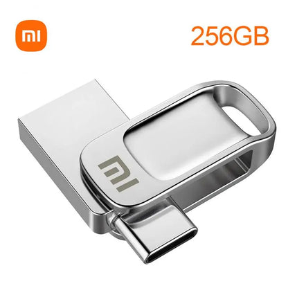 Original XIAOMI 2TB Metal Flash Drive USB 3.1 U Disk 2 IN 1 1024GB 512gb 1TB Pen Drives Waterproof Memory Stick Type C Adapter