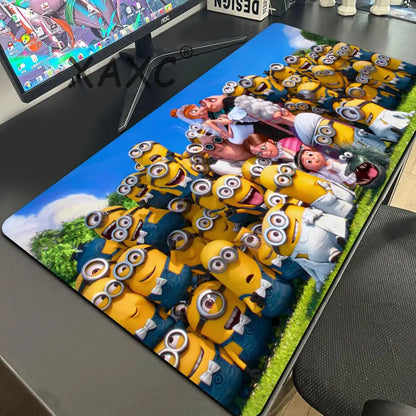 Cartoon Anime M-Minions Mouse Pad Mouse Gamer Gaming Pad Office Accessories for Desk Mat Mousepad Mats Keyboard Mause Carpet Com
